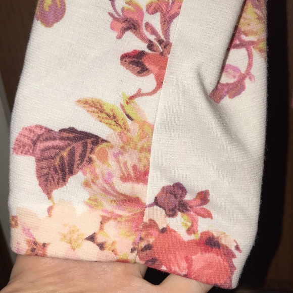 LC Lauren Conrad Cream & Multicolor Autumn Floral Single Button Blazer Jacket - Picture 10 of 15